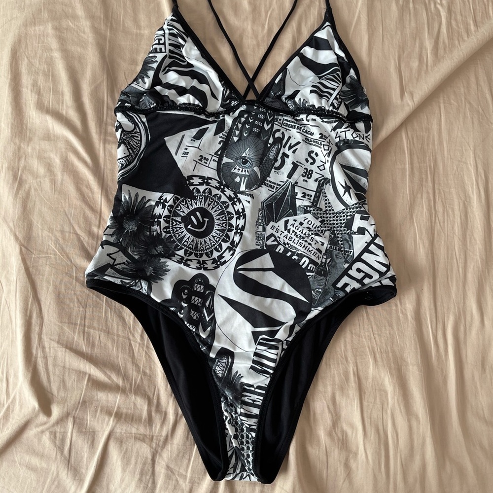 Volcom Reversible One Piece Bathing Suit